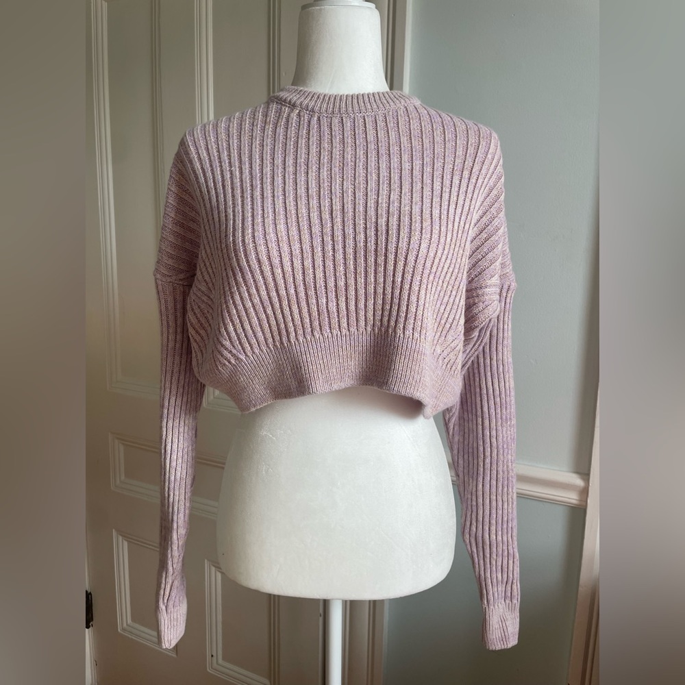 Urban Outfitters Big Sur Cropped Ribbed Sweater